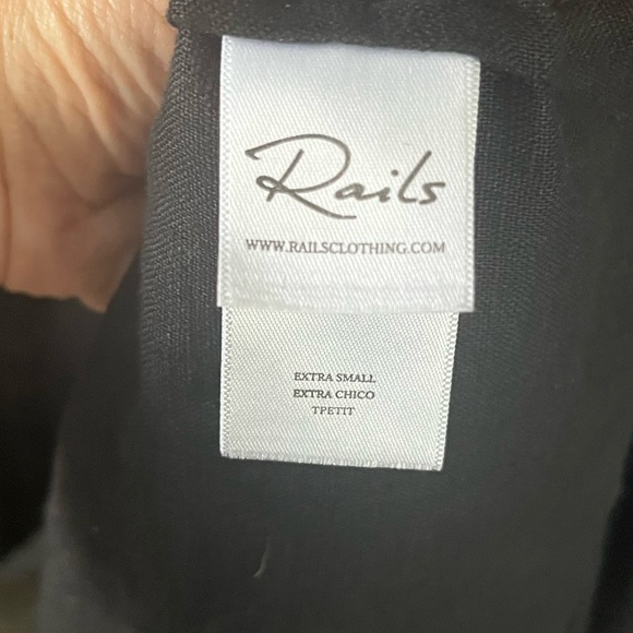 Rails Seville Linen Midi Dress Black Size XS - Picture 12 of 13